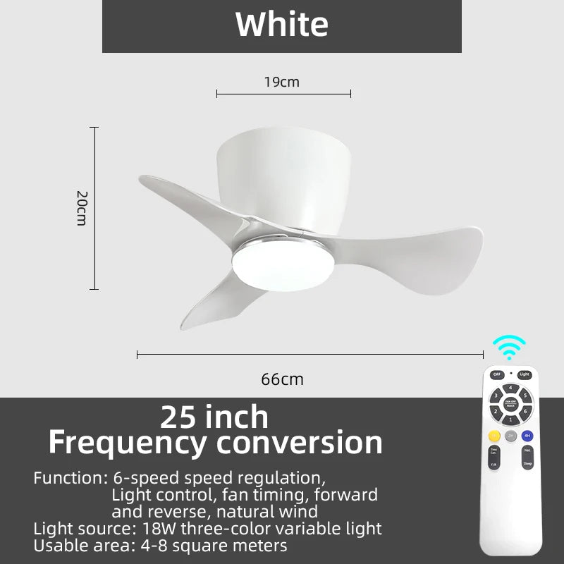 ventilateur moderne led télécommande faible bruit chambre salon noir texture bois