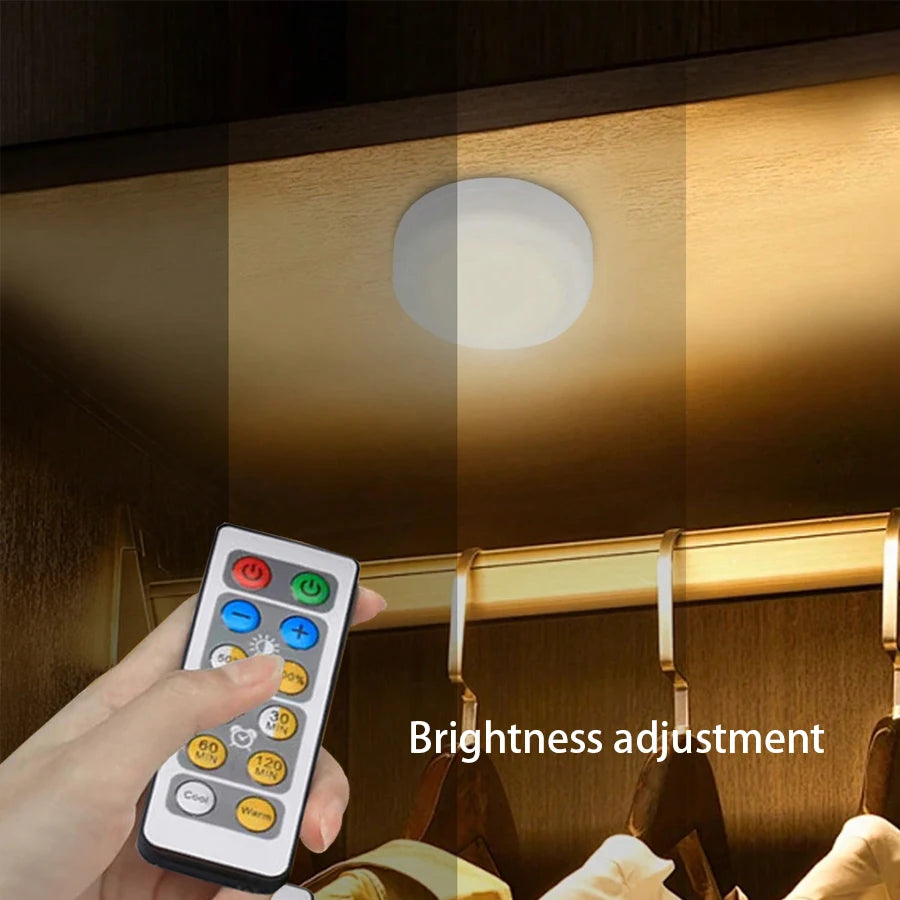 lampe led blanc moderne télécommande batterie adhésive chambre minimaliste 3500k 5500k