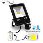 projecteur led motion sensor 10w 30w 50w ip65 moderne acier inoxydable clips extérieur