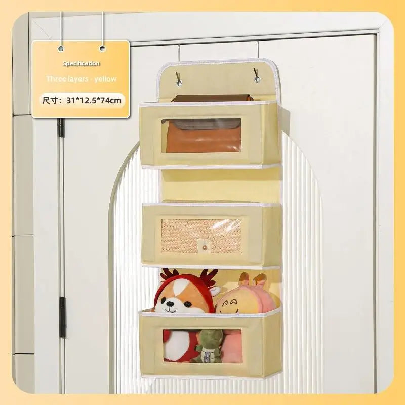sac suspendre moderne gris beige poches fenêtres transparentes organisation chambre bain