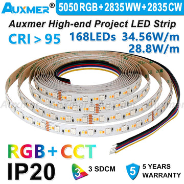 ruban led rgb blanc chaud froid adhésif moderne 24v 50000h 2000 6500k cct smd