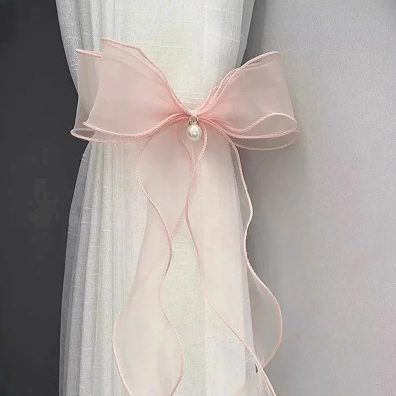 ruban fenêtre blanc organza décoratif adhésif translucide rideau maison salon moderne