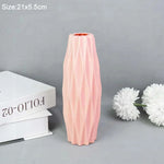 vases modernes vert pastel blanc rose texture géométrique minimaliste