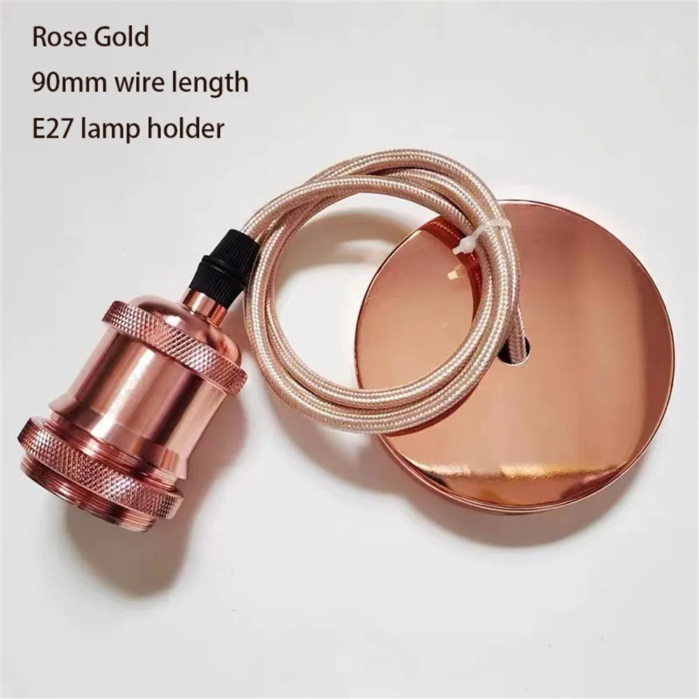 support lampe suspendu moderne rose gold pearl black bronze silver e27 métal lisse opacité