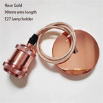 support lampe suspendu moderne rose gold pearl black bronze silver e27 métal lisse opacité