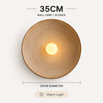 éclairage mural led moderne minimaliste beige marron blanc gris strié circulaire scandine rustic boheme