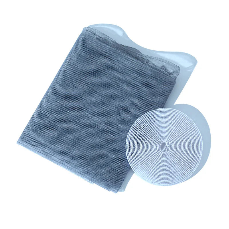filet fenêtre anti mouches auto adhésif nylon blanc gris noir maille fine moderne