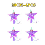 décoration multicolore étoiles lumineuses led transparentes moderne guirlande fête noël mariage