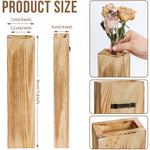 vases muraux bois clair minimaliste eucalyptus roses séchées plante décoration intérieure vert foncé rustic