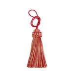pompon décoratif marron gris bleu marine rouge tissé brillant élégant moderne fixations