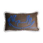 housse coussin brodée porc chien animaux motifs doux lit polyester coton respectueux environnement christmas