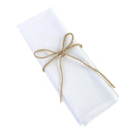 serviettes table coton vert pastel texture rugueuse rustique élégant papillon doré épingle blé