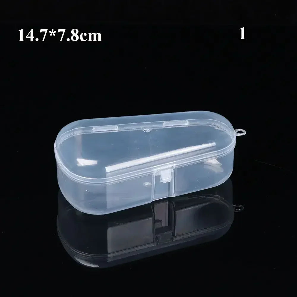 boîte rangement plastique transparente poignées bijoux petits objets divers accessoires