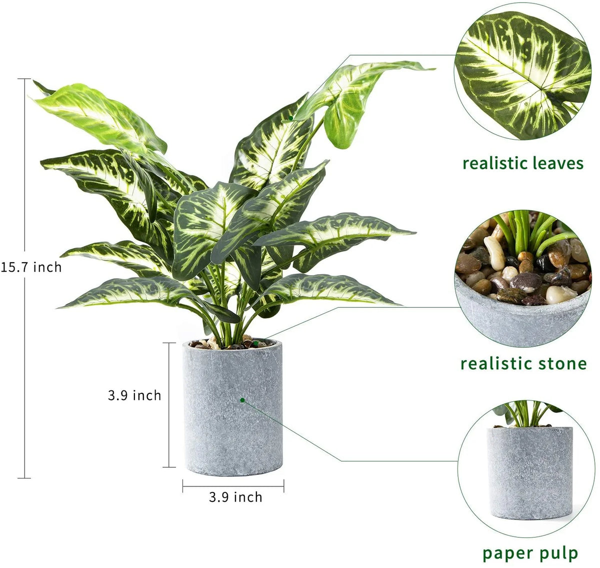 plante artificielle feuilles vertes pot moderne intérieur salon exposantDecoration interieur