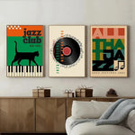 affiches rétro jazz graphiques abstrait clavier vinyle cadres salon chambre 30x40cm 40x60cm 55x80cm