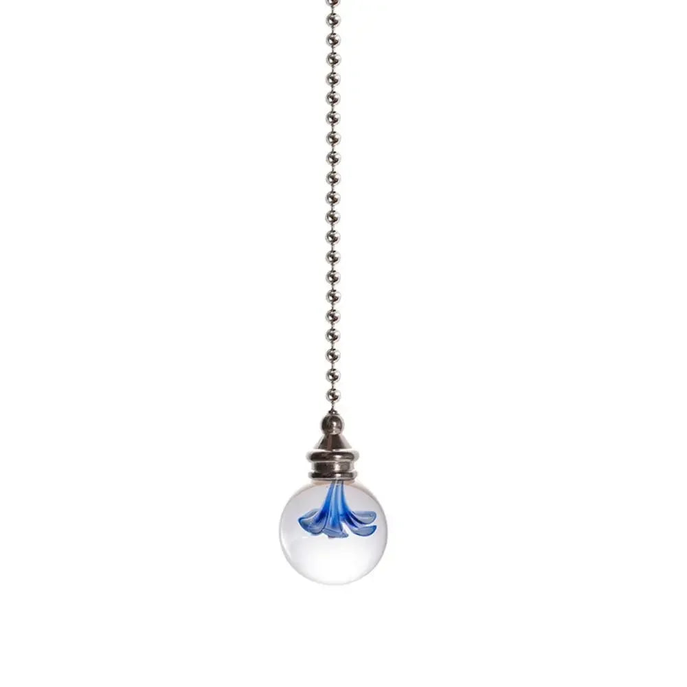 suspension transparentes motifs internes modernes ventilateur lustre cristal chaînes élégantes intérieurs colorés bleu rouge