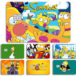 autocollants dessins animés simpsons fortnite cartes bancaires réutilisables imperméables pop art multicolores adultes femmes