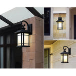 lampe murale extérieure noire classique rustique barreaux transparents hydrofuge mur vis fixations