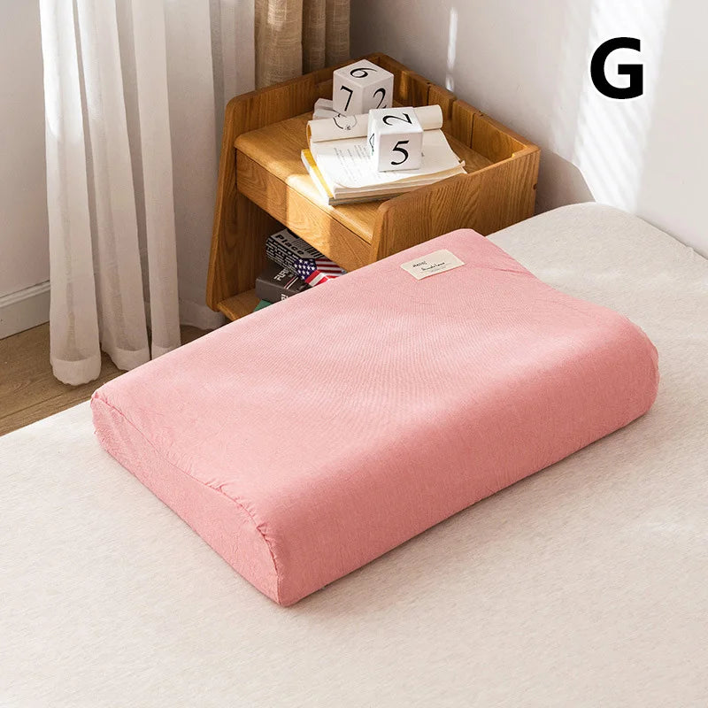 taie d'oreiller coton solide couleur rouge bleu gris vert rose moderne minimaliste 30x50cm 40x60cm