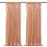rideau paillettes or argent élégant festif polyester panneaux 8ft transparent événement