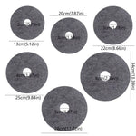 disques feutre gris simples protéger arbres sol 13cm 20cm 22cm 25cm 28cm 34cm