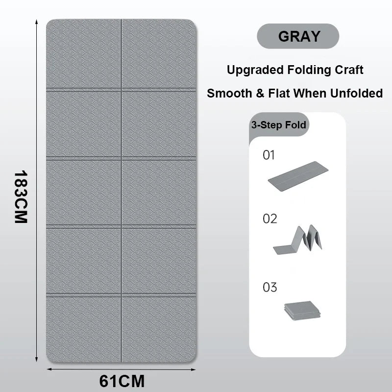 tapis yoga gris texture géométrique moderne épais 8mm débutant
