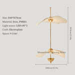 lampes suspendues modernes or blanc opalescent formes organiques sculpturales