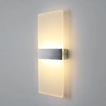 lampe murale moderne blanc noir or gris fixée mur vis 50x18cm led acrylique