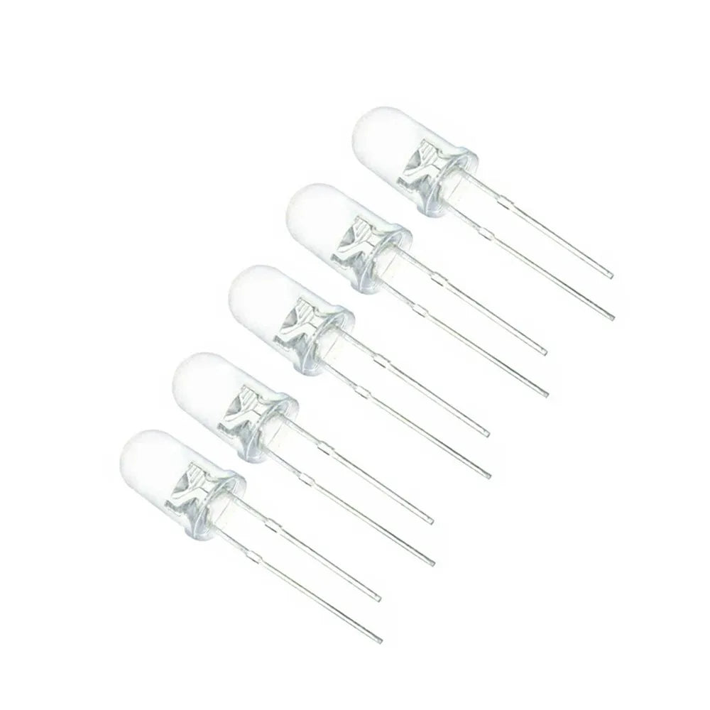 diodes led bleu vert rouge jaune blanc 5mm 100 pièces kit bricolage électronique