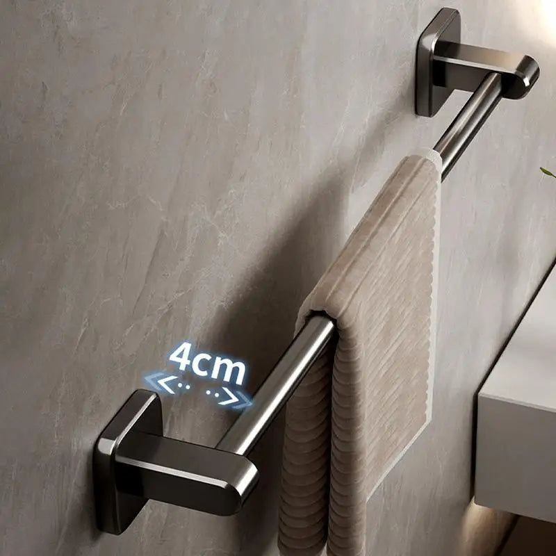 porte serviettes mural adhésif noir gris blanc lisse moderne sans perçage