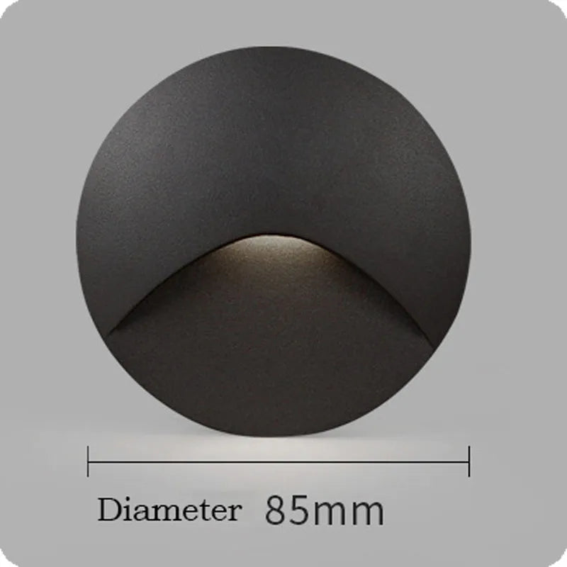 applique murale led moderne blanc noir 60lm ip65 aluminium fixée