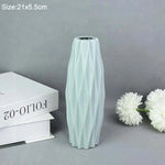 vases modernes vert pastel blanc rose texture géométrique minimaliste