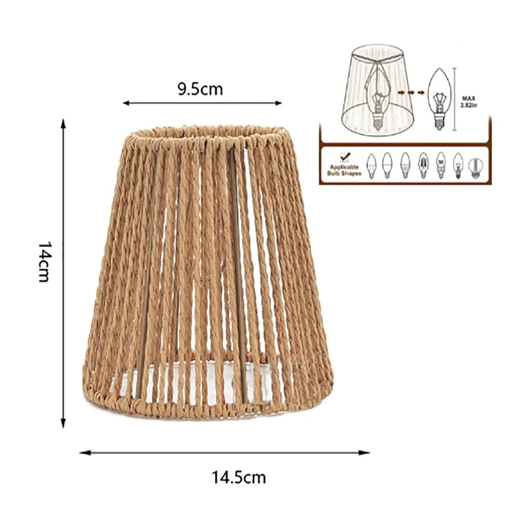 abat jour tressé vintage led naturel beige chambre opalescent artisanal suspension