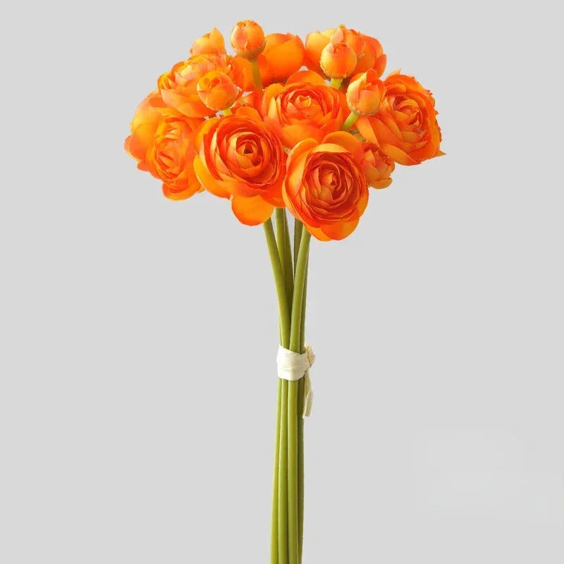 bouquet fleurs artificielles roses blanches vertes oranges intérieur moderne élégant anniversaire mariage