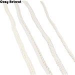 ruban décoratif blanches nylon coton blanc opalescent artisanat applique coiffure accessoire couture