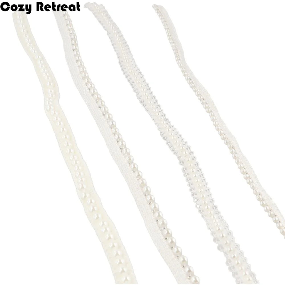ruban décoratif blanches nylon coton blanc opalescent artisanat applique coiffure accessoire couture