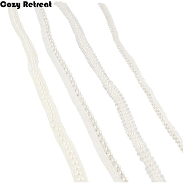 ruban décoratif blanches nylon coton blanc opalescent artisanat applique coiffure accessoire couture