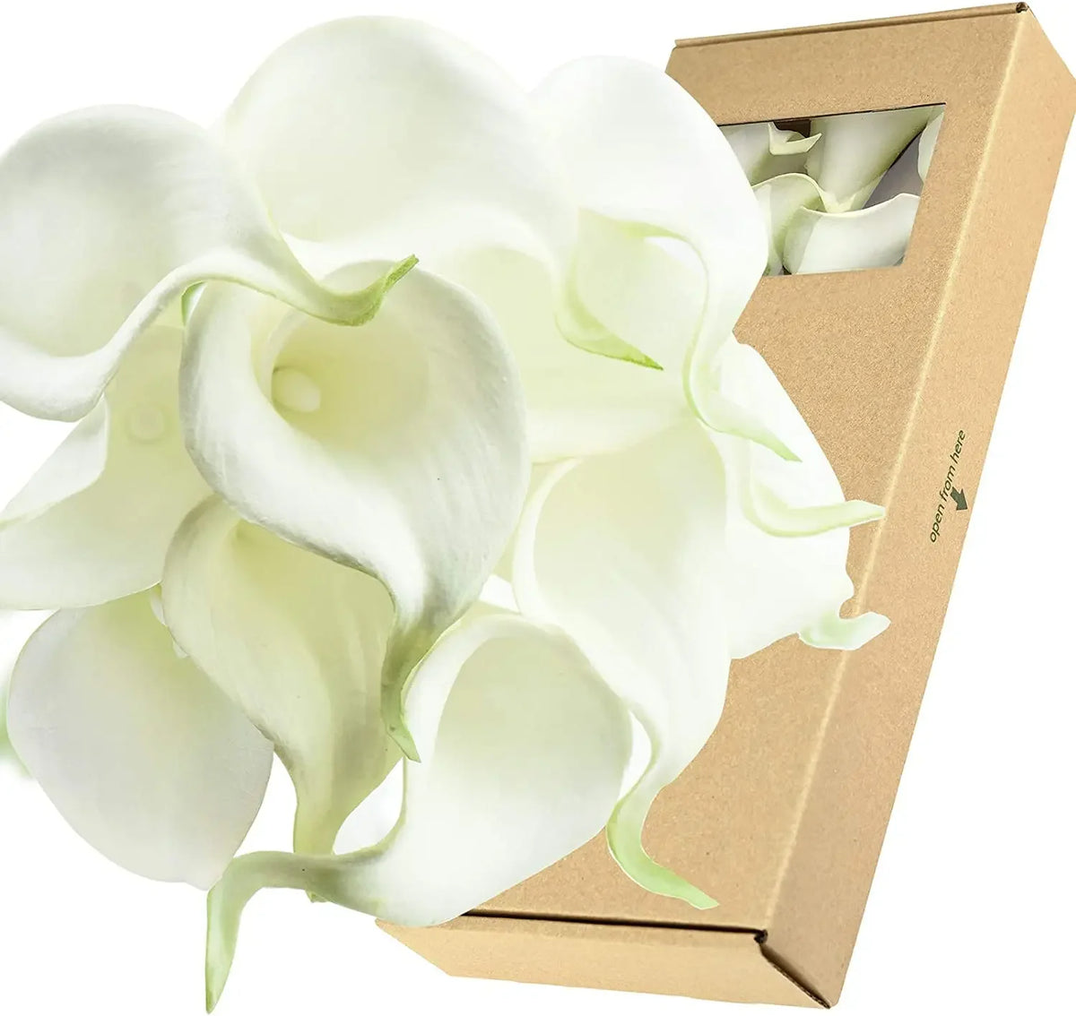 bouquet fleurs artificielles calla lily turquoise vert decoration intérieur moderne minimaliste