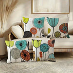 taies d'oreiller modernes fleurs stylisées polyester peacheskin 40x40cm 45x45cm 50x50cm 60x60cm