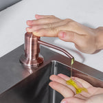 distributeur savon liquide main acier inoxydable bouteille pe 500ml rotatif bronze chrome moderne cuisine