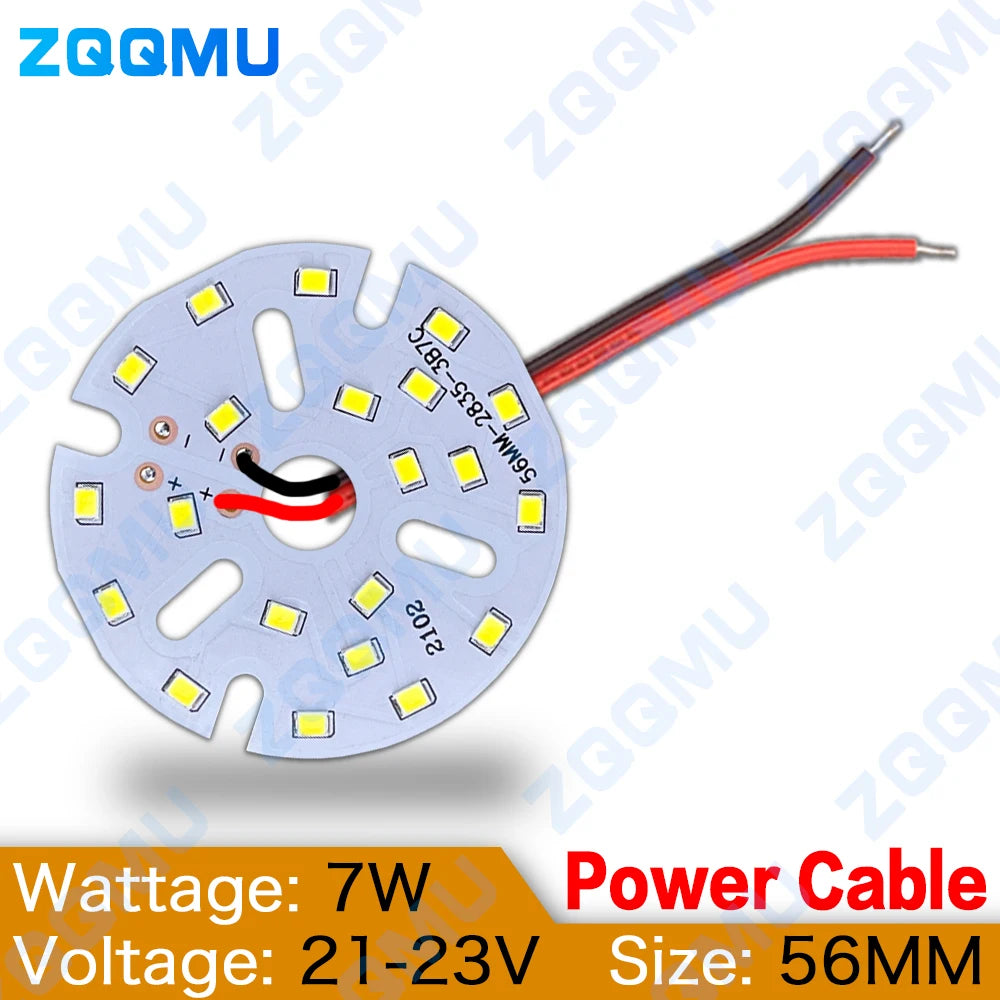 plaque led 7w 48mm 56mm 65mm smd2835 adhésif blanc neutre moderne câble électrique��