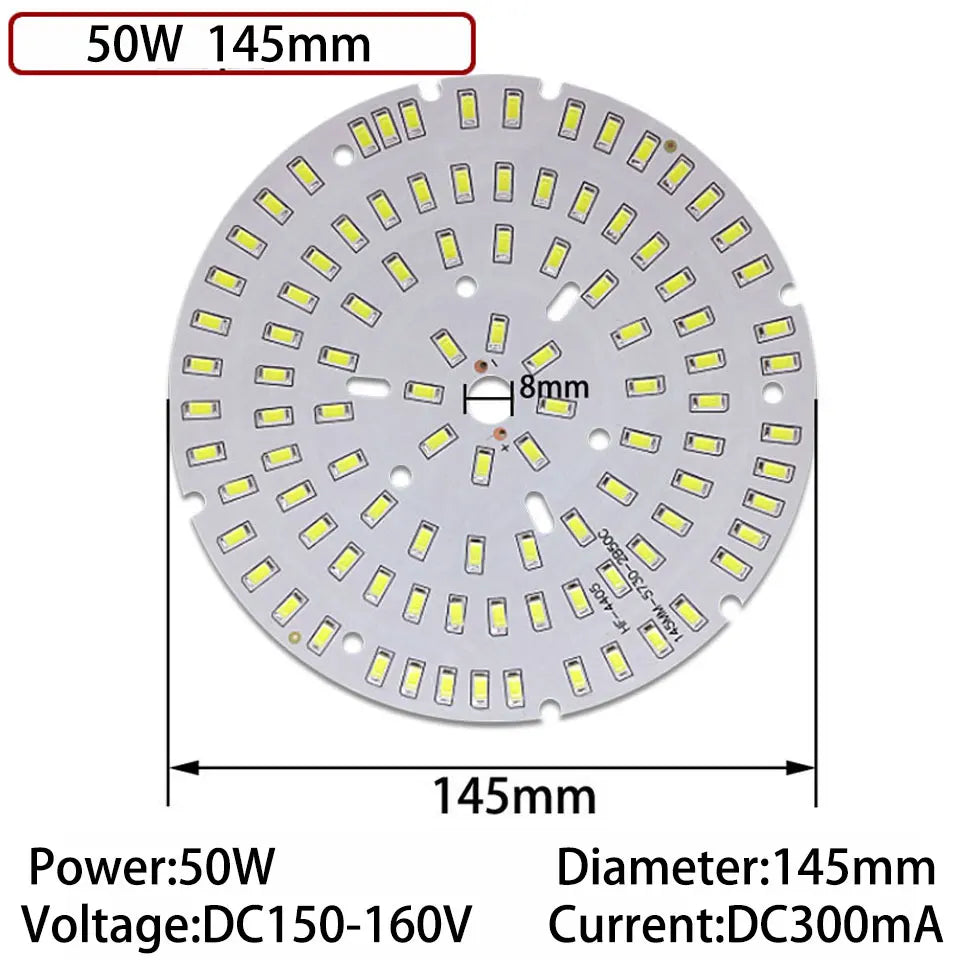 plaque led moderne 50w 70w 100w blanc diodes smd5730 pcb driver aluminium