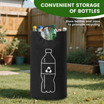 sac recyclage noir pliable oxford cloth 82l 115l multiple utilisation bouteilles plastique symbole recyclage