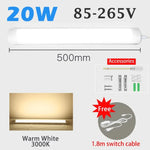 lampe led barre lumineuse blanc moderne 120cm clip interrupteur mural