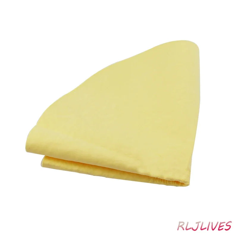 serviette pva jaune clair moderne unie légèrement plissée absorbante 30cm unique
