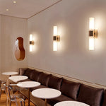 Lampes murales modernes or blanc ice cracked verre translucide chambre coucher salle manger