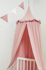 rideau lit bébé rose clair classique 100 coton unisexe solide texture légèrement rugueuse