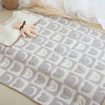 couverture bébé coton rose clair rubans blancs moderne enfantine portable voyage hiver automne