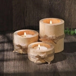 bougeoir bois naturel rustique décoration maison chic anniversaire mariage table centro décoratif