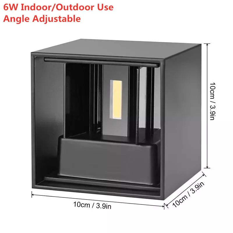 applique murale led moderne noir blanc argent or ip65 résistante 110v 240v